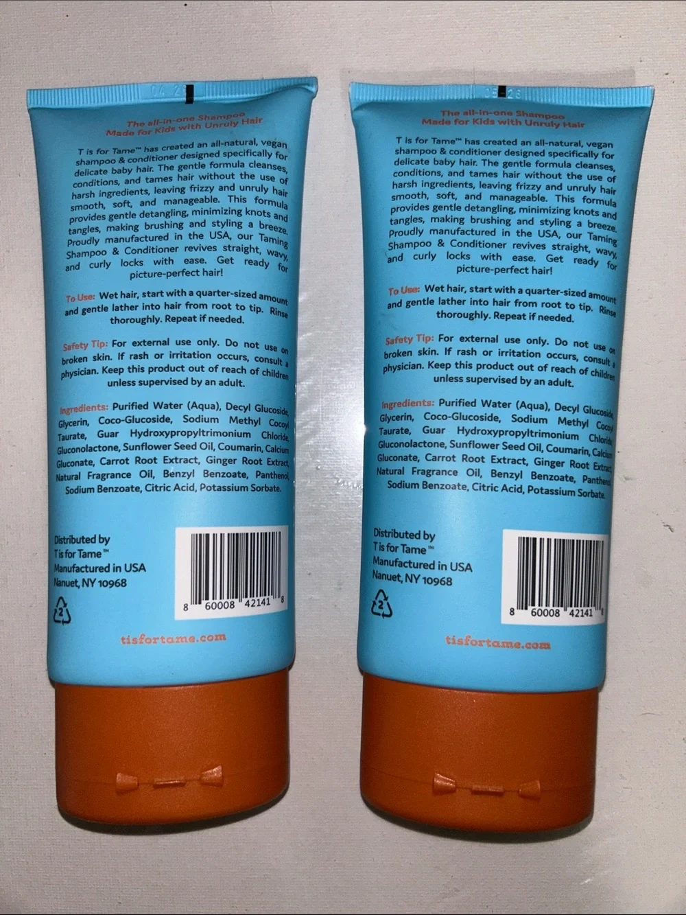 T is for Tame All-in-One Taming Shampoo - Blue and Orange